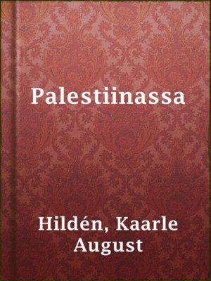 cover image of Palestiinassa